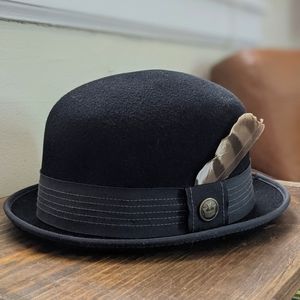 Classic black bowler hat